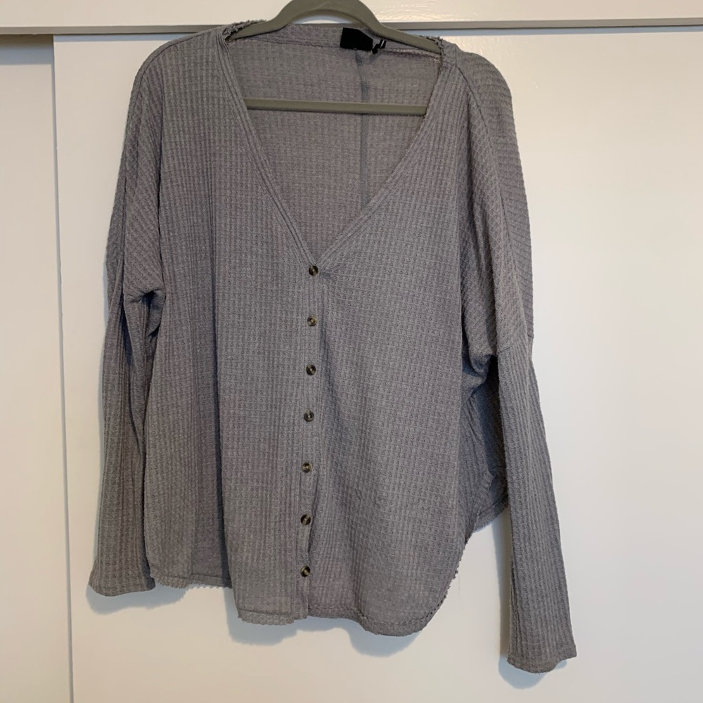 Blue button down long sleeve